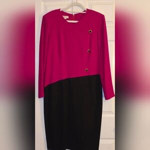 Talbots Pink and Black Dress
